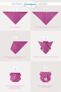 instructions to make an origami bear