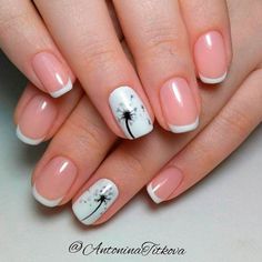 French Manicure Nail Designs, Manicure Designs, French Manicure Designs, Manicure Nail Designs, French Manicure Nails, French Nail Art, Floral Nail Art, Makijaż Smokey Eye, Trendy Nail Art