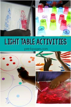 the light table activities are great for kids to do