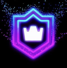 a purple and blue crown on top of a black background