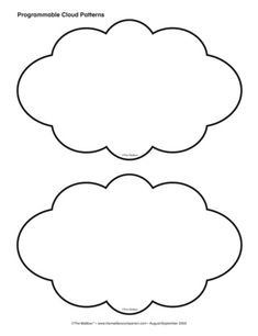 two clouds with the word cloud on them