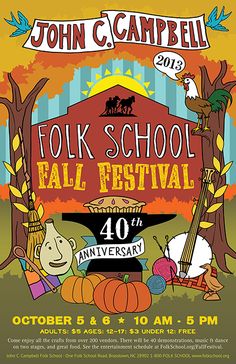 the poster for folk school fall festival