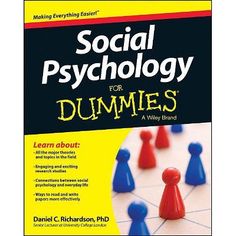 the book cover for social psychology for dummies