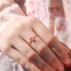 pink gem ring, pink ring, pink ring gold, pink ring aesthetic, pink ring engagement, pink ring wedding, pink rings simple, pink gemstones, pink gems, pink gemstone ring, rose quartz, rose quartz aesthetic,rose gemstone Pink Gemstone Engagement Rings, Rose Gold Eyeshadow, April Birthstone Ring, Ring For Engagement, Gemstone Engagement Ring, Rose Gold Quartz, April Birthstone, Etsy Gold Ring, Rose Quartz Ring