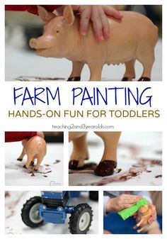 farm painting hands - on fun for toddlers to play with and learn how to paint