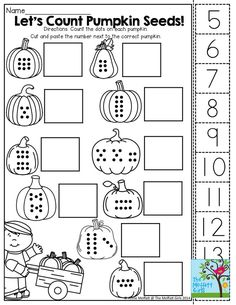 a worksheet for counting the pumpkins to be count by 1 - 10