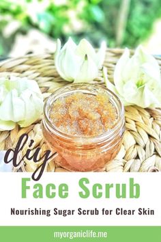 How To Make Face Scrubs: 7 DIY Face Scrubs Recipes for glowing skin! Easy Face Scrub, Best Face Scrub, Scrubs Recipes, Seniors Crafts, Fresh Sugar Face Polish, Recipes For Glowing Skin