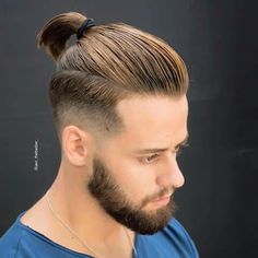 Men Long Hair Bun, Ponytail Hairstyles For Men, Gents Hair Style