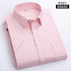 Men's Short Sleeve Business Casual Shirt | eBay Spring Cotton Dress Shirt With Short Sleeves, Pink Cotton Short Sleeve Shirt, Summer Pink Cotton Dress Shirt, Casual Short Sleeve Shirt For Summer Office, Cotton Short Sleeve Office Tops, Cotton Short Sleeve Tops For Office, Casual Pink Cotton Dress Shirt, Pink Cotton Office Shirt, Casual Short Sleeve Dress Shirt For Office