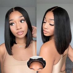 PRICES MAY VARY. 【Glueless Wigs Human Hair Material】100% Real Brazilian Virgin Human Hair Frontal Bob Wig, 180% Density, 8x5 Lace Closure Wigs Human Hair,Collect From Healthy Young Girls, Full And Thick, Soft And Bouncy,True To Length And Weight. Can Be Bleached, Dyed And Restyled As You Like. 【New Upgraded 8x5 Hd Pre-Cut Lace】8x5 Larger Area Glueless hd Lace Bob Wig Human Hair, Pre-Cut Invisible Lace With Slightly Bleached Knots, Blends Perfectly Into Your Skin.Pre-Plucked With Natural Hairline Kort Bob, Women Wigs, Short Human Hair Wigs, Short Straight Hair, Hair Closure, Short Bob Wigs, Bob Wig, Straight Human Hair, Short Wigs