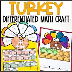 Turkey Math Craft Add Subtract Number Bonds Kindergarten 1st Grade Number Bonds Kindergarten, Differentiation Math, Math Crafts, Number Bonds, Ten Frames, Cut And Paste, Doesn't Matter, Addition And Subtraction