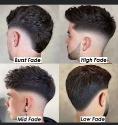 Men Short Hair Fade, Types Of Fade Haircut, Boys Fade Haircut, Taper Fade Short Hair, Fade Haircut Designs, Fade Haircut Curly Hair, Mid Fade Haircut, High Fade Haircut