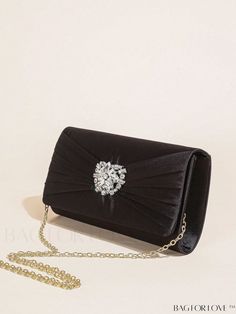 BagForLove - Glamorous Rhinestone Satin Square Bag for Exquisite Decoration Product Description Color Black Details Rhinestone Magnetic Yes Strap Type Chain Pattern Type Plain Style Glamorous Bag Size Small Type Square Bag Closure Type Flap Material Fabric Composition 100% Polyester Size Chart INCH CM Bag Height Bag Length Bag Width Strap Length 5.1 inch 9.1 inch 2 inch 47.2 inch Bag Height Bag Length Bag Width Strap Length 13 cm 23 cm 5 cm 120 cm Details Pictures Similar Products h2 { text-align: center; } /* æ¢è¡ */ li{ white-space: normal; word-break: break-all; word-wrap: break-word; } .red-box { width: 100%; display: flex; flex-direction: row; flex-wrap: wrap; justify-content: center; } .red-box > div { width: 190px; height: 250px; margin: 10px; } .red-box > div > a > img { width: 1 Black Rhinestone Bags Perfect For Gifts, Black Bags With Rhinestones For Gifts, Chain Strap Bag, Chain Pattern, Inch Bag, Plain Style, Word Wrap, Square Bag, Clutch Purse