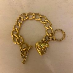 Only Worn Once! Gold Juicy Couture Charm Bracelet! No Box! Never Worn, In Perfect Condition. Willing To Negotiate! Juicy Couture Charms Bracelet, Blue Sky Wallpaper, Sky Wallpaper, Juicy Couture Charms, Juicy Couture Jewelry, Jewelry Lookbook, Couture Jewelry, Dream Jewelry, Jewelry Gold