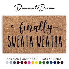 a door mat with the words best wishes, warmest regards on it in black ink