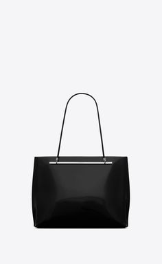 Suzanne shopping bag in shiny leather | Saint Laurent | YSL.com Personal Shopper, Small Leather Goods, Magnetic Closure, Luxury Handbags, Leather Fashion, Calf Skin, Yves Saint Laurent