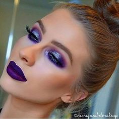 Color Uva, Purple Makeup Looks, Natural Makeup Tips, Best Natural Makeup, Beauty Bakerie, Purple Lipstick, Purple Makeup, Glam Makeup Look, Stunning Makeup