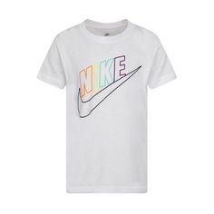 Brand New In Original Packaging. Playful Nike Crew Neck T-shirt, Nike Cotton T-shirt In Playful Style, Playful White Nike T-shirt, Multicolor Nike Crew Neck T-shirt, Nike Multicolor Graphic Print T-shirt, Playful White Nike Tops, Nike Multicolor Short Sleeve T-shirt, Nike Multicolor Tops With Graphic Print, Cute Nike White Tops