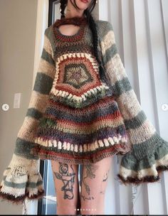 Crochet Tops, Crochet Cat, Crochet Sweater, Free Crochet, Crochet Top, A Woman, Tights, Crochet Patterns, Tattoos