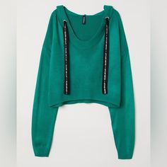 Divided H&M Nwt! Emerald Green Fine-Knit Hoodie Crop Sweater Size S Measures Approximately: Armpit 21 Inch Length 18 Inch Stretch Knit Sweater For Streetwear, Knit Sweatshirt For Streetwear, Trendy Knit Sweatshirt, Sporty Knit Tops For Winter, Trendy Knitted Long Sleeve Hoodie, Sporty Cropped Sweater For Winter, Sporty Stretch Winter Sweater, Sporty Stretch Sweater For Winter, Sporty Spring Knit Sweater