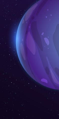 an image of a purple planet with stars in the background