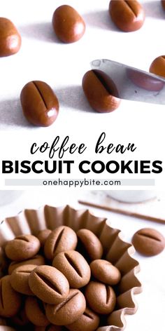 coffee bean biscuit cookies on a white table