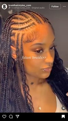 fulani braids 😍 Fulani Feed In Braids, Half Cornrow Hairstyles, Fulani Crochet, Printable Crochet Patterns, Feed In Braids, Natural Braided Hairstyles, Curly Crochet Hair Styles, Quick Natural Hair Styles