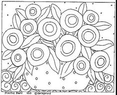 a black and white drawing of flowers with swirls in the center, on a square background