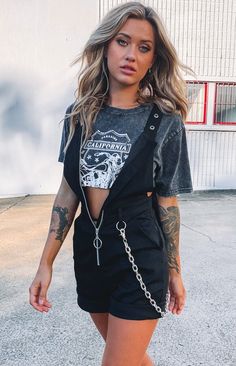 Overalls Black, Summer Rompers, Rock Festival, Rompers Online, Music Festival Outfits