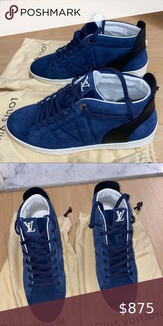 Lv sneakers Used one time Louis Vuitton Shoes Sneakers Luxury Blue Sneakers With Contrast Sole, Designer Blue Low-top Sneakers, Designer Blue High-top Sneakers, Designer Blue Lace-up Sneakers, Designer Blue Sneakers With Leather Sole, Luxury Blue High-top Custom Sneakers, Louis Vuitton Shoes Sneakers, Lv Sneakers, Louis Vuitton Shoes