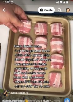 Carnivore Picnic Ideas, No Carb Food, Carnivore Meals, Keto Recipes Dinner, Bacon Recipes, Keto Snacks