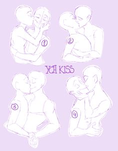 an image of a couple kissing each other with the words yh kiss on it