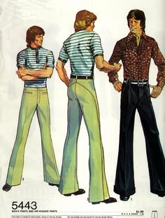 Bell Bottoms Drawing, 70s Men’s Fashion, Retro 80s Outfits, Early 70s Fashion, Outfits Drawing, 70s Inspired Outfits, Drawing Men, Decades Fashion