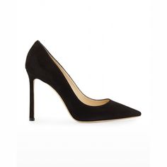 Jimmy Choo suede pumps. 3.3" covered heel. Pointed toe. Slip-on style. Leather lining and sole. "Romy" is made in Italy. Jimmy Choo Romy, Jimmy Choo Pumps, Jimmy Choo Shoes, Suede Pumps, Monogrammed Items, Jimmy Choo, Neiman Marcus, Stiletto Heels, Heel Height