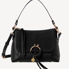 Elevate Your Accessory Game With This Stunning Chloe Joan Bag. Crafted From Luxurious Black Leather And Adorned With Elegant Gold Hardware, This Bag Exudes Sophistication And Timeless Style. In Pristine, New Condition, No Damage, Smoke Free Home. Shoulder And Cross Body Strap Include With Original Dust Bag. *Please Note This Is All 100% Leather. No Suede. Last Photos Provide Dimensions Of The Bag. Chloe Joan Bag, Chloe Purse, Small Cross Body Bag, Crossbody Leather Bag, Chloe Bags, Chloe Purses, Joan Smalls, Small Crosses, See By Chloe