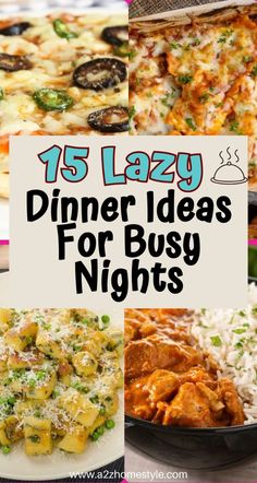 dinner ideas for busy nights with text overlay