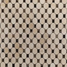 a white and brown tiled floor with small squares