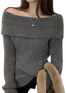 Knitted Sweaters, Off Shoulder, Online Store, Knitting, Black