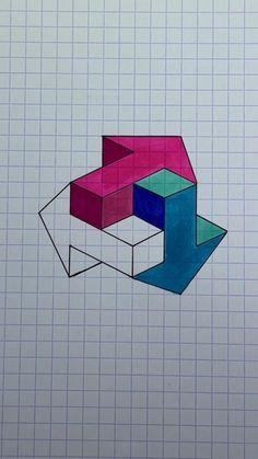 an image of a piece of paper that has been drawn with colored blocks on it