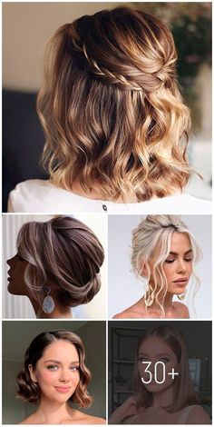 Bob Hairstyles For Weddings Bridesmaid, Bride Hair For Shoulder Length, Short Wedding Hairstyles Updo, Bridesmaid Hair Bob Length, Prom Hair Bob Length, Short Hair Ideas Wedding, Lob Wedding Guest Hair, Bridal Hair Ideas For Short Hair, Wedding Hair Guest Short