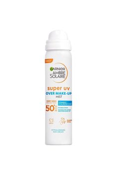 Garnier Ambre Solaire Over Makeup Super UV Protection Mist has a fresh, ultra-light texture that gives an invisible finish on skin. Developed for the sensitive face area and enriched with hyaluronic acid, this hydrating non-greasy mist can be applied under or over makeup, to help it settle. Non-comedogenic. Suitable for daily use. Garnier Ambre Solaire has been an expert in sun protection since 1935. Our broad spectrum, photostable products contain UVB and UVA filters to help protect against immediate and long-term sun induced damage and premature skin ageing. Garnier suncare research is recognised by the British Skin Foundation. All Garnier products globally are officially approved by Cruelty Free International under the Leaping Bunny Programme, the leading organisation working to end ani Garnier Products, Leaping Bunny, Tan Face, Skin Foundation, Sun Cream, Sun Care, Sun Tan, Light Texture, Jeans For Sale