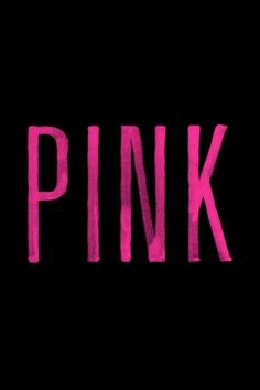 the word pink painted on a black background