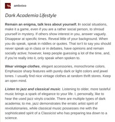 an article about dark accordionia lifestyle on the app store's website