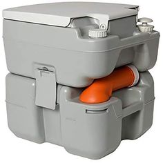 an ice chest with two orange handles