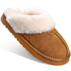 PRICES MAY VARY. Warm and Comfy: The platform slippers for women are lined with cozy wool inside and made of breathable suede, which can make every inch of your feet feel the softness and warm of the shearling. Great Sheepskin Slippers: Our house slippers for women are warm in winter and cool in summer. Sheepskin slippers for women will adjust to your body temperature making it a great blend of insulated and breathable. Provides fluffy fuzzy comfortable feeling for your feet. Indoor/Outdoor Slip Soft Sheepskin Slip-on Slippers, Comfortable Slippers With Faux Fur Lining, Shearling Slippers With Rubber Sole And Closed Toe, Comfortable Closed Toe Slippers With Faux Fur Lining, Cozy Slippers With Suede Lining And Round Toe, Sheepskin Closed Toe Slippers, Cozy Closed Toe Slippers With Plush Lining, Suede Lined Indoor Slippers With Round Toe, Winter Sheepskin Slip-on Slippers