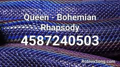 blue snakes skin with the words queen bohemian rhapsody