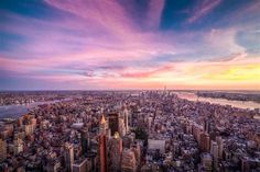 Rare nyc purple sunset from the Pier pics