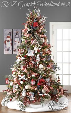 a decorated christmas tree in a living room