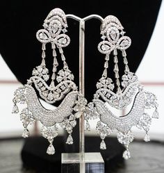 American Diamond Statement Earrings in Silver/ AD CZ earrings/ Zircon earrings/ Bridal jewelry / unique and elegant design / Stylish / Party Wear / Indian Jewelry / Sabyasachi / Pakistani Jewelry / Statement Earrings / Bollywood Jewelry  Lightweight and elegant Closure: Pushback Ready to ship from NJ Free US standard shipping Ready to ship Please let us know if you have any questions Zircon Earrings, Bollywood Jewelry, Pakistani Jewelry, Stylish Party, Jewelry Statement, Cz Earrings, Jewelry Unique, American Diamond, Bridal Earrings