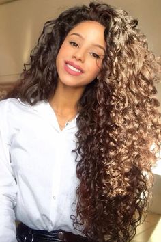 Curly Clip Ins, Hot Hair Colors, Cute Curly Hairstyles, Curly Hair Extensions, Beautiful Curly Hair, Curly Hair Inspiration, Long Wavy Hair, Hair Cream, Braids For Long Hair